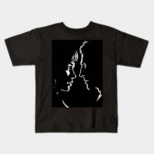 Couple Silhouette Face to Face Kids T-Shirt